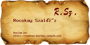 Rocskay Szaléz névjegykártya